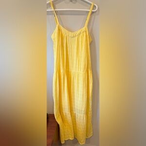 Remade Knox Rose Bright Yellow Tiered Maxi Dress